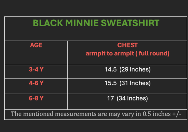 Black Minnie Sweatshirt - Girls